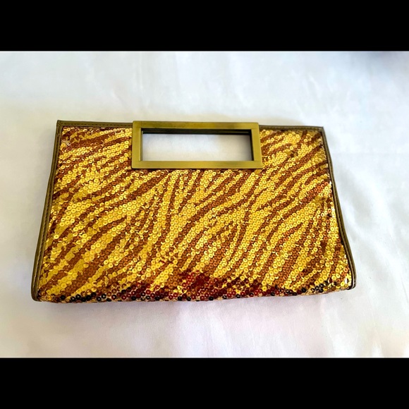 Handbags - Clutch Gold with glitter